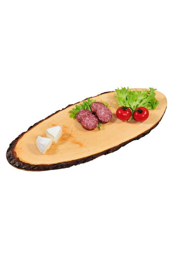Kesper Platou de servire 61202, Oval, Lemn de arin, 50-59x20cm, Maro