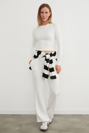 Fulla Moda Basic Beli Tied-Up 2-Piece Modal Set