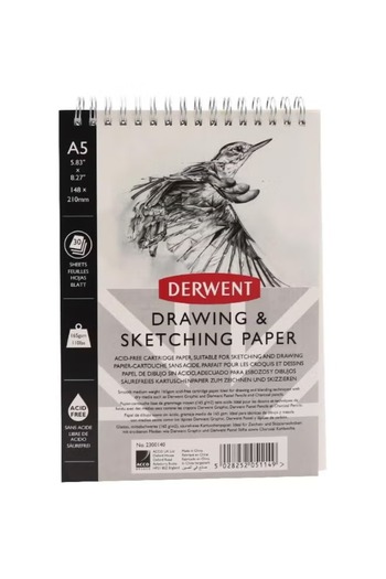 Derwent Sketch Pad Portrait 165 gsm White A5 30 Sheets
