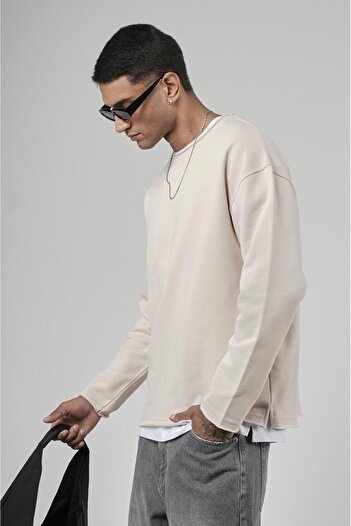 king brich Pis Yaka Oversize Cut Men's Plain Sweatshirt