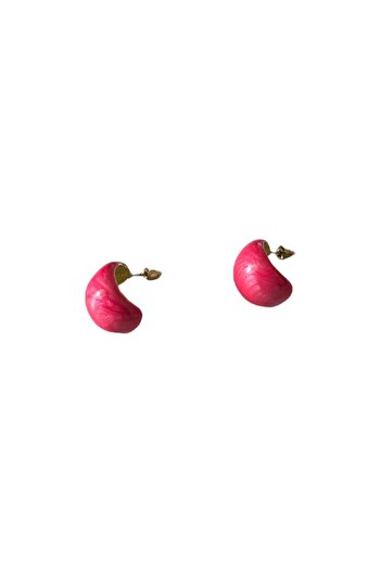 stravis Enameled Round Earrings
