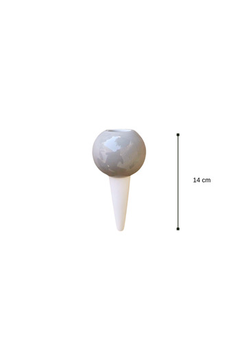 GENERAL Drop Nature - Self-Watering Home Plant Irrigator, 110 ml, Pearl Gray, 14 cm