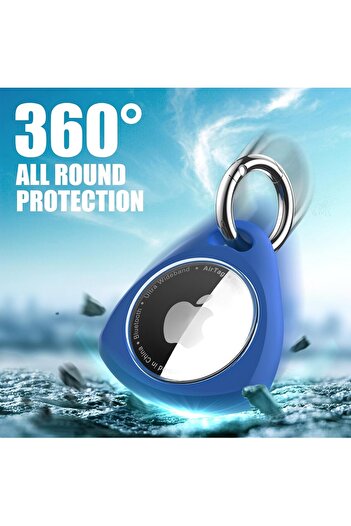 Generic iFalarila 2 Pack Waterproof Case for Airtag Holder, 360° Protective Keyring Holder, Shockproof, Ant