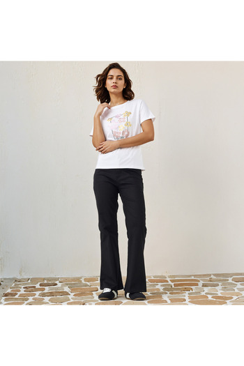 FAV Floral Print Regular Fit T-shirt