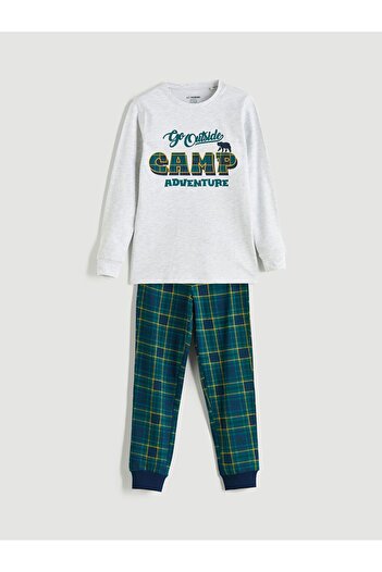 LC Waikiki Lcw Kids Crew Neck Boy Pajamas Set