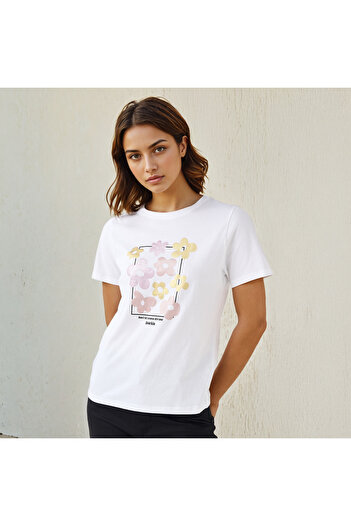 FAV Floral Print Regular Fit T-shirt