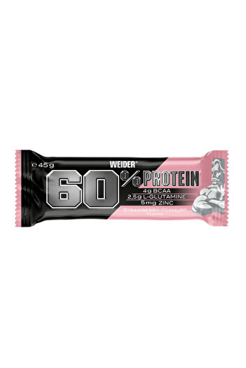 Weider 60% Protein Bar, Weider, Strawberry-Yogurt, 45g