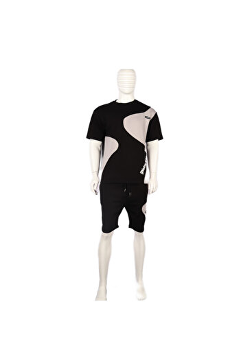 Red Planet Oversized Men’s Shorts Set with Modern Print