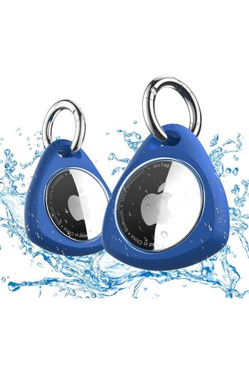 Generic iFalarila 2 Pack Waterproof Case for Airtag Holder, 360° Protective Keyring Holder, Shockproof, Ant