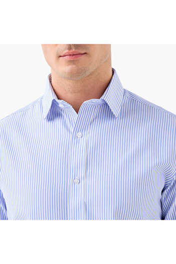 FAV Regular Fit Striped Collared Shirt with Long Sleeves