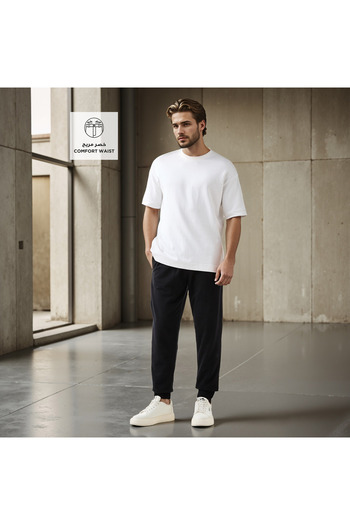 FAV Regular Fit Joggers with Drawstring Closure, Pockets and Flexicomfort Waistband