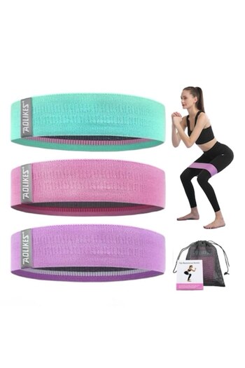 dalimag Set de 3 benzi elastice AOLIKES®, rezistenta usoara, medie si mare, material textil