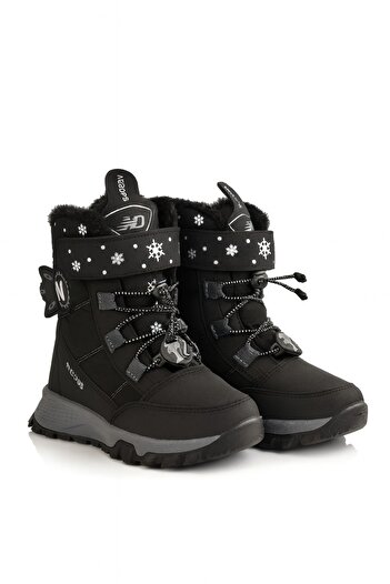 minibonito Durable, Waterproof, Orthopedic, Velcro, Beige Girl's Snow Boots