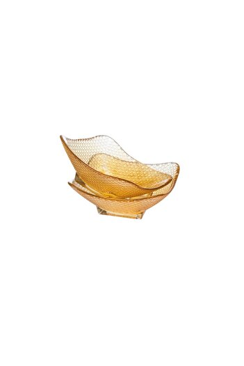 ORIAN 12-piece Turkish honey glass yogurt and dessert plate set