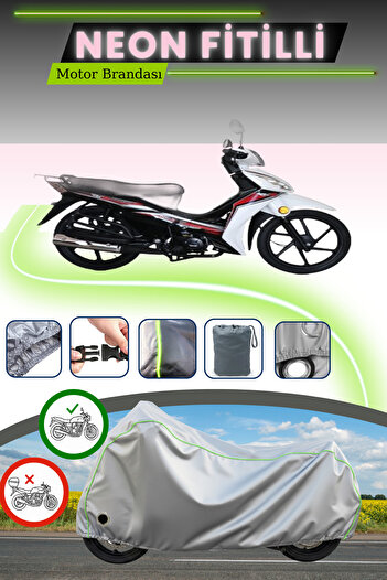 Cemku Fast Gray Lock Compatible Neon Corded Rks Next 50 Compatible Motorcycle Tarpaulin