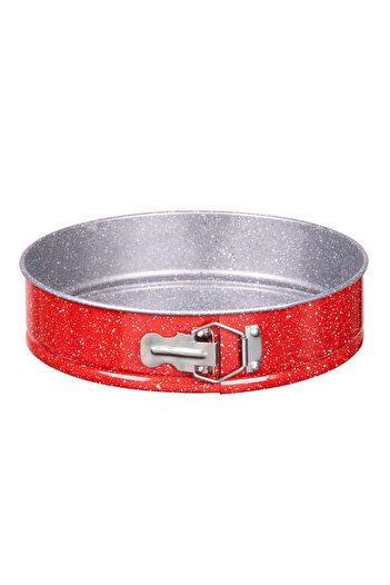 Voltz Oliver OV51223RB26 Drop-bottom cake tin, 26 cm, Marble non-stick coating, Red