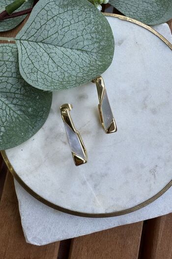 My Joyas Design Steel Rectangular Plate over Earrings
