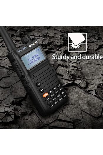 Retevis RA685 Walkie Talkie Dual Band, Long Range Two Way Radio 5W High Power (Black, 1Pcs)