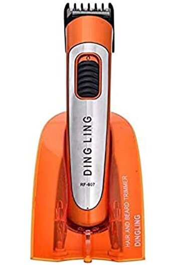 Dingling Professional Hair Clipper RF-607 Rechargeable Cordless Electric for Men - Orange
