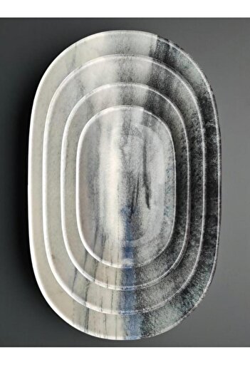 İkram Dünyası Id Fine Vega Series 4-Piece Oval Boat Plate