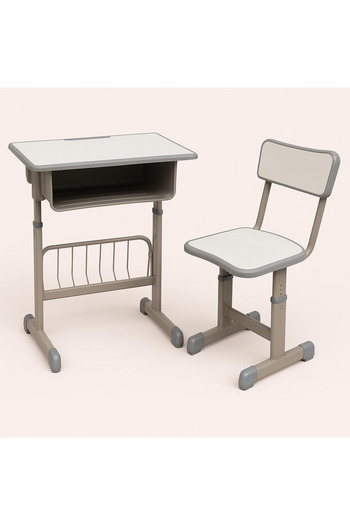 rexa Kids Study Desk and Chair Set – Pink & Beige