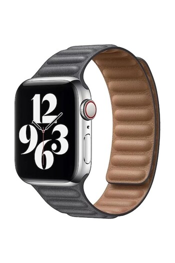 General Store Magnetic leather strap for Apple Watch Ultra/SE/8/7/6/5/4/3/2/1, 42/44/45/49 mm, Black
