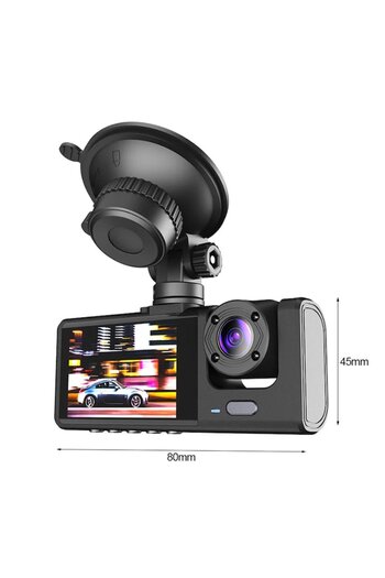 OEM Camera Auto de Bord cu 3 lentile, Dash Cam WiFi 1080P, DVR pentru Vehicul, Neagra, cu CARD SD 32 Gb