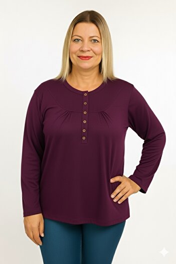 Karahasanlar Women's Combed Cotton Blouse with Cotton Robe