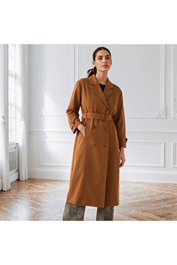 Iconic Belted Notch Lapel Trench Coat