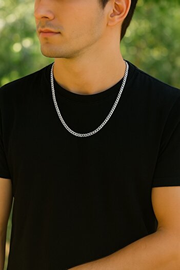 Tisaati Special Design Luxury Stainless Steel Eşref Single Model Stylish Chain Men's Necklace
