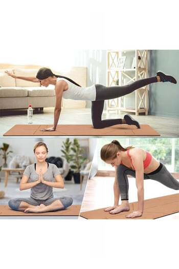 Taimi 6mm Yoga Mat High-resistance for Shock-absorbing, and Knee-supporting 183x61cm- Yellow/Black