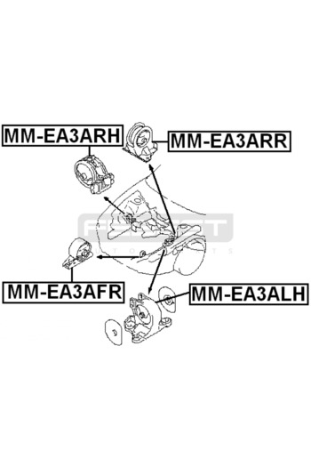 FEBEST DODGE STRATUS right engine mount MM-EA3ARH
