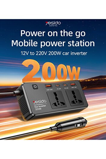 Yesido VC 07 200W Car Inverter