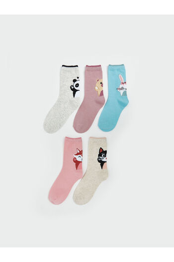 LC Waikiki Create Your Style from Uzg Store |   Patterned Girl's Sock Socks 5-Piece