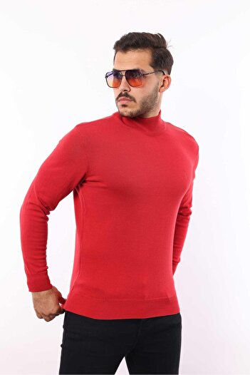 rugatchi Men's Half Turtleneck Knit Sweater — 100% Cotton