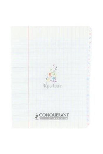 CONQUERANT دفتر ملاحظات (Seyes) Repertoire 17 × 22 سم 96 صفحة (48 ورقة) مربعة الشكل (فرنسي)