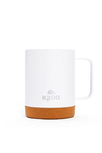 IGLOO Steel Mug Thermos - - Cork - 350ml - White - 205696