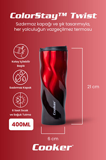 Cooker 0.50 Lt Colorstay ™   Twist Stainless Steel Thermos Camping Office Picnic Thermos