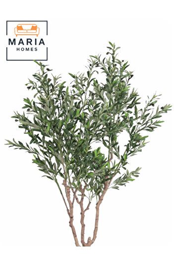 MARIA HOMES Artificial Olive Tree 200 cm – Indoor Decorative Plant with Grey Plastic Pot for Home & Office decor