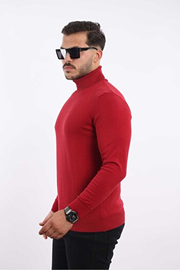 rugatchi Men's Turtleneck Knit Sweater — 100% Cotton, Classic