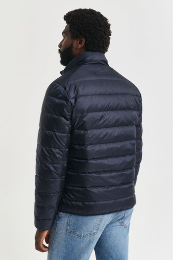 Gant Men's Regular Fit Stand Collar Quilted Puffer Jacket - Navy Blue