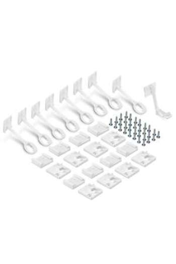 reer Safety Locks for Cabinets and Drawers, 8 Pieces, White, 71070