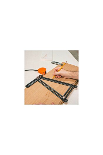 Handy Metal Quadrilateral Ruler with Angle Copier 31 x 18 cm