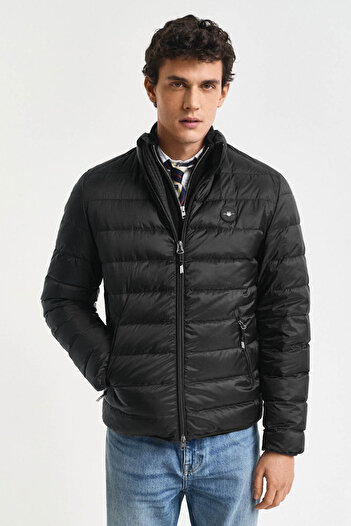 Gant Men's Regular Fit Stand Collar Goose down Coat - Black