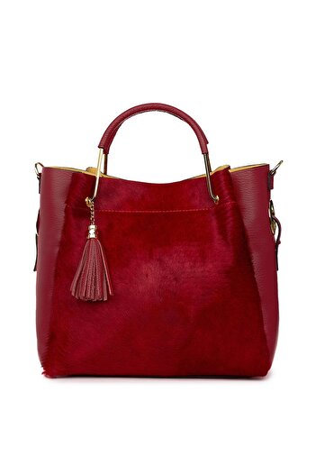 myOwn Fabiana pony hair leather bag red/red