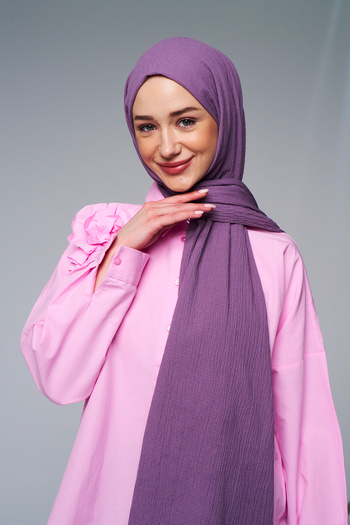 axy Soft Textured Seasonal Solid Color Women's Shawl - Comfortable Cotton Fabric