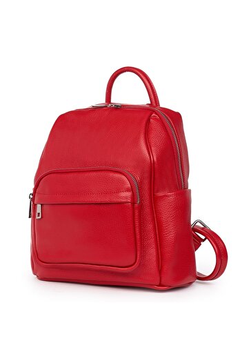 myOwn Vicenzo red genuine leather backpack