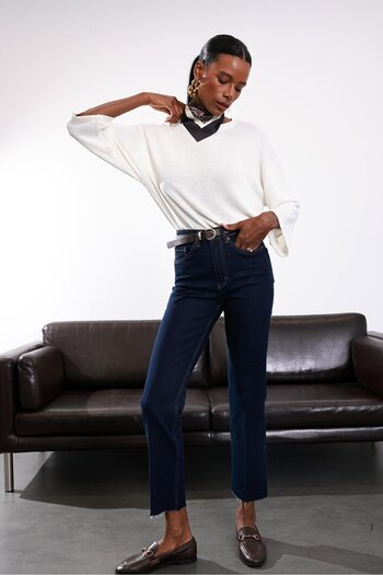 5in1Canpolat Rins Washed High Waist Boyfit Jean