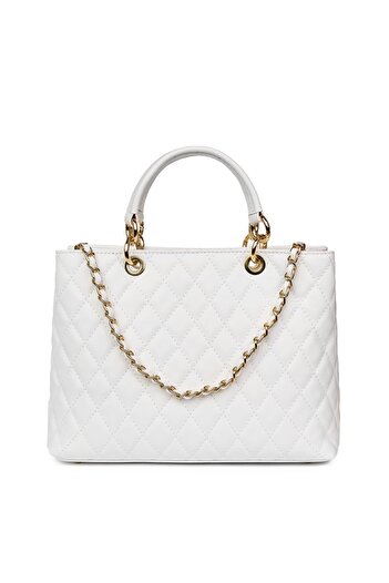 myOwn Gisella white quilted leather bag