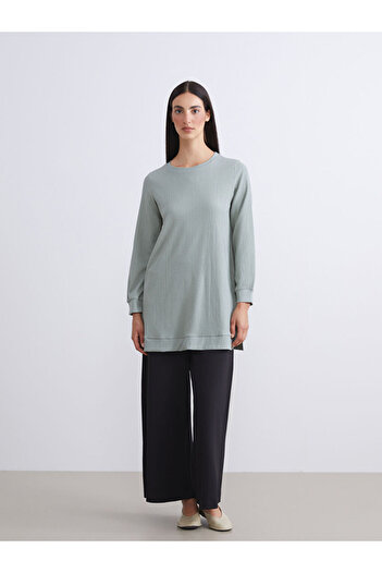 LC Waikiki Sparkling Choices from Shining Store |   Plus Size Elastic Waist Crepe Women's Trousers